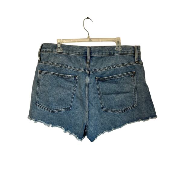 Madewell Relaxed Denim Shorts Distressed High Rise Blue Cotton Size 32 - Picture 2 of 9